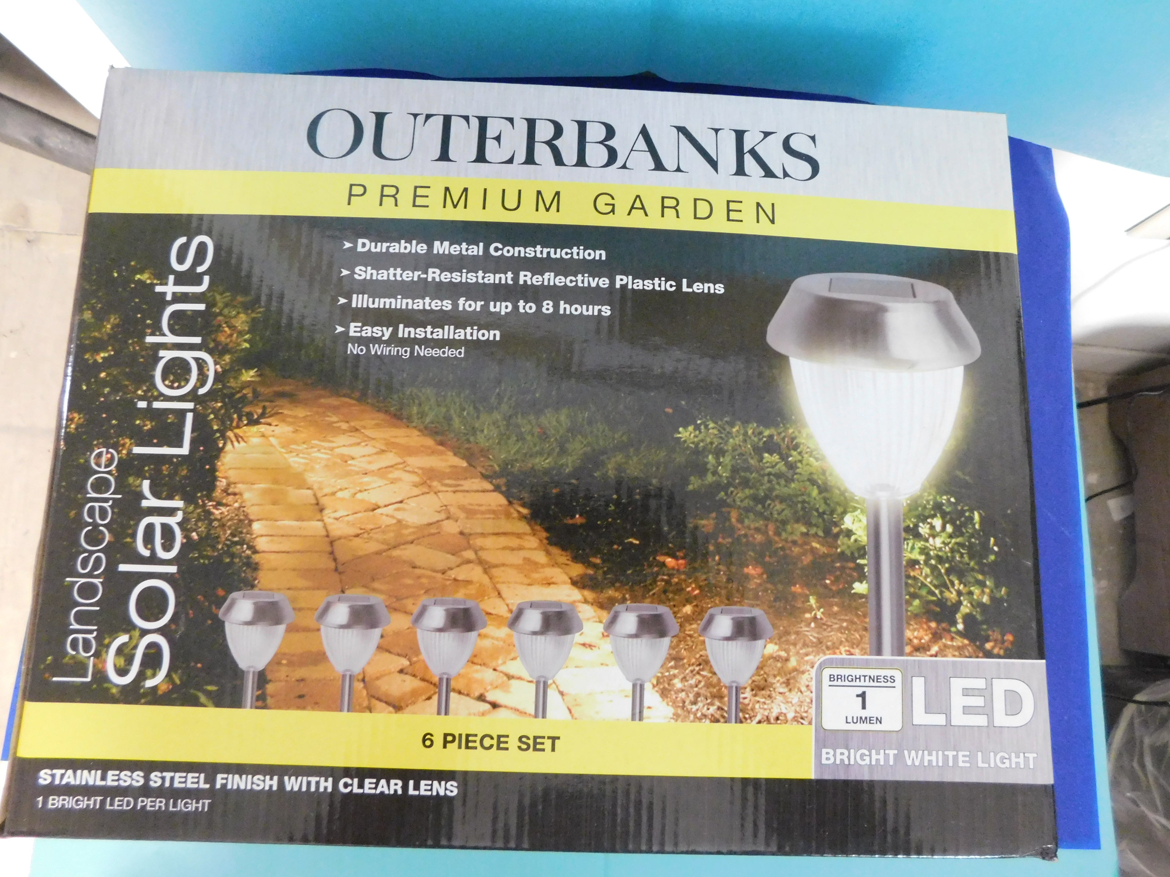 Outerbanks Premium Garden 6 Pcs Solar LED Walkway Lights