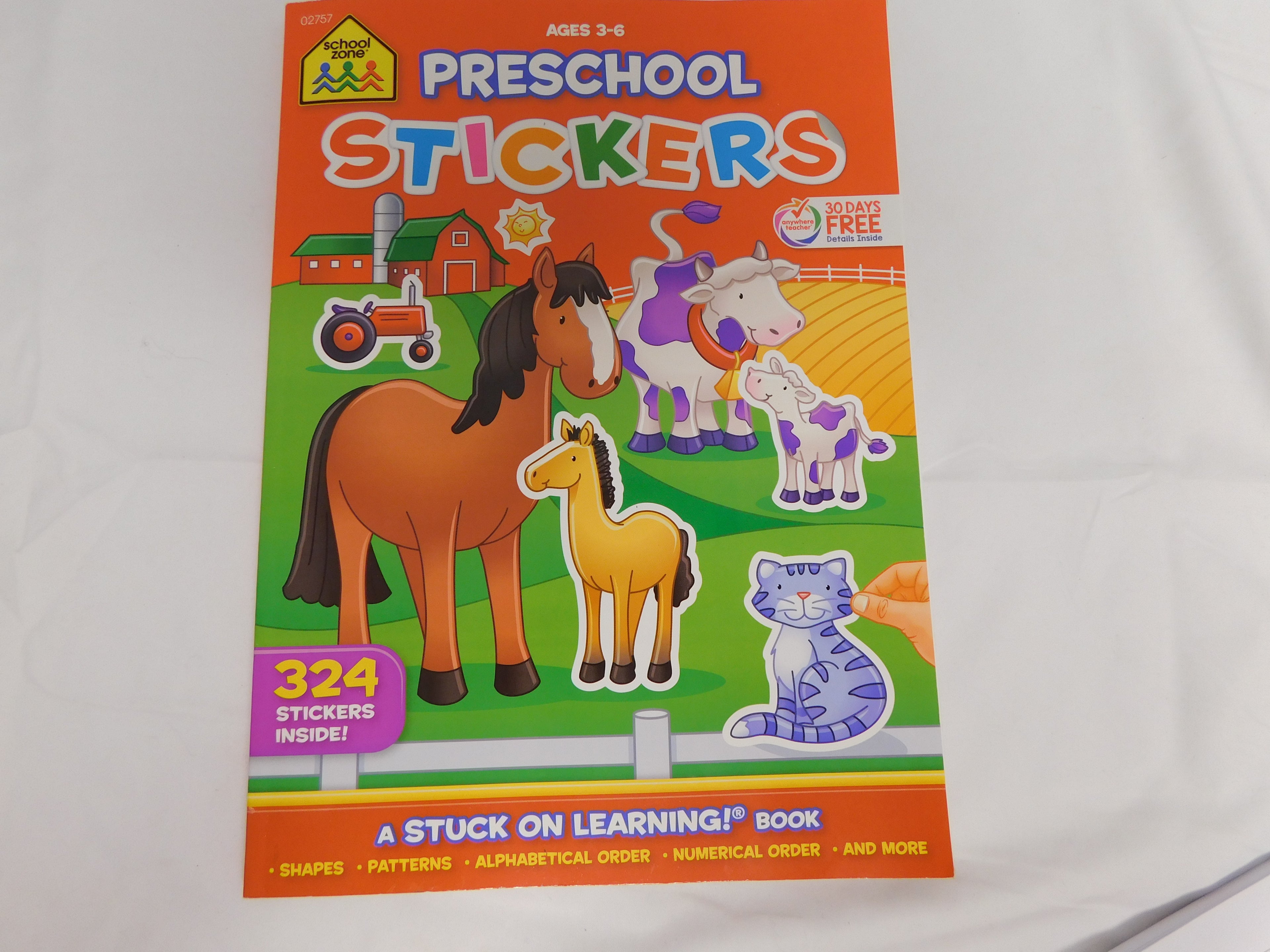 Preschool Stickers Workbook