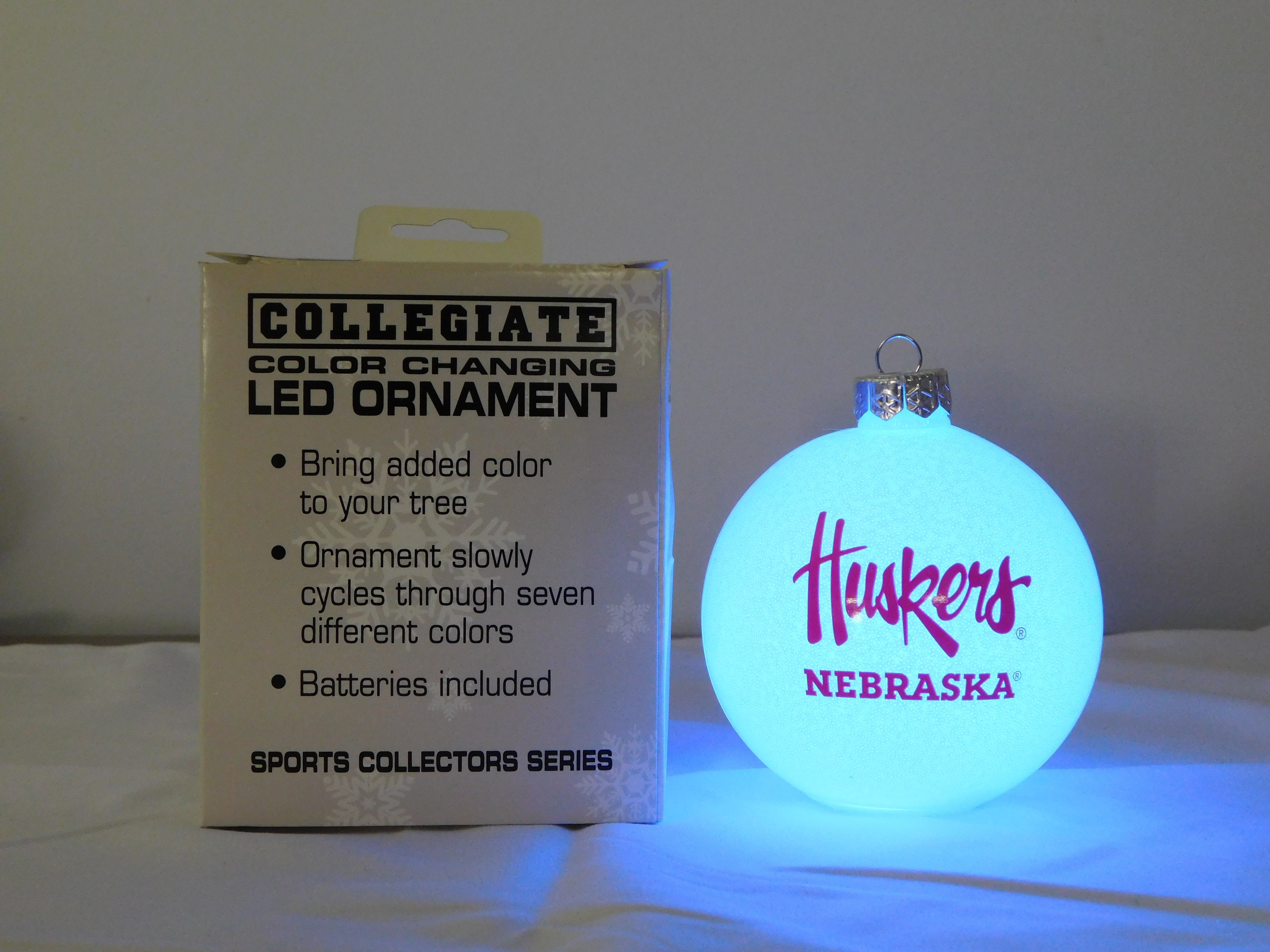 Nebraska Huskers NCAA LED Ornament