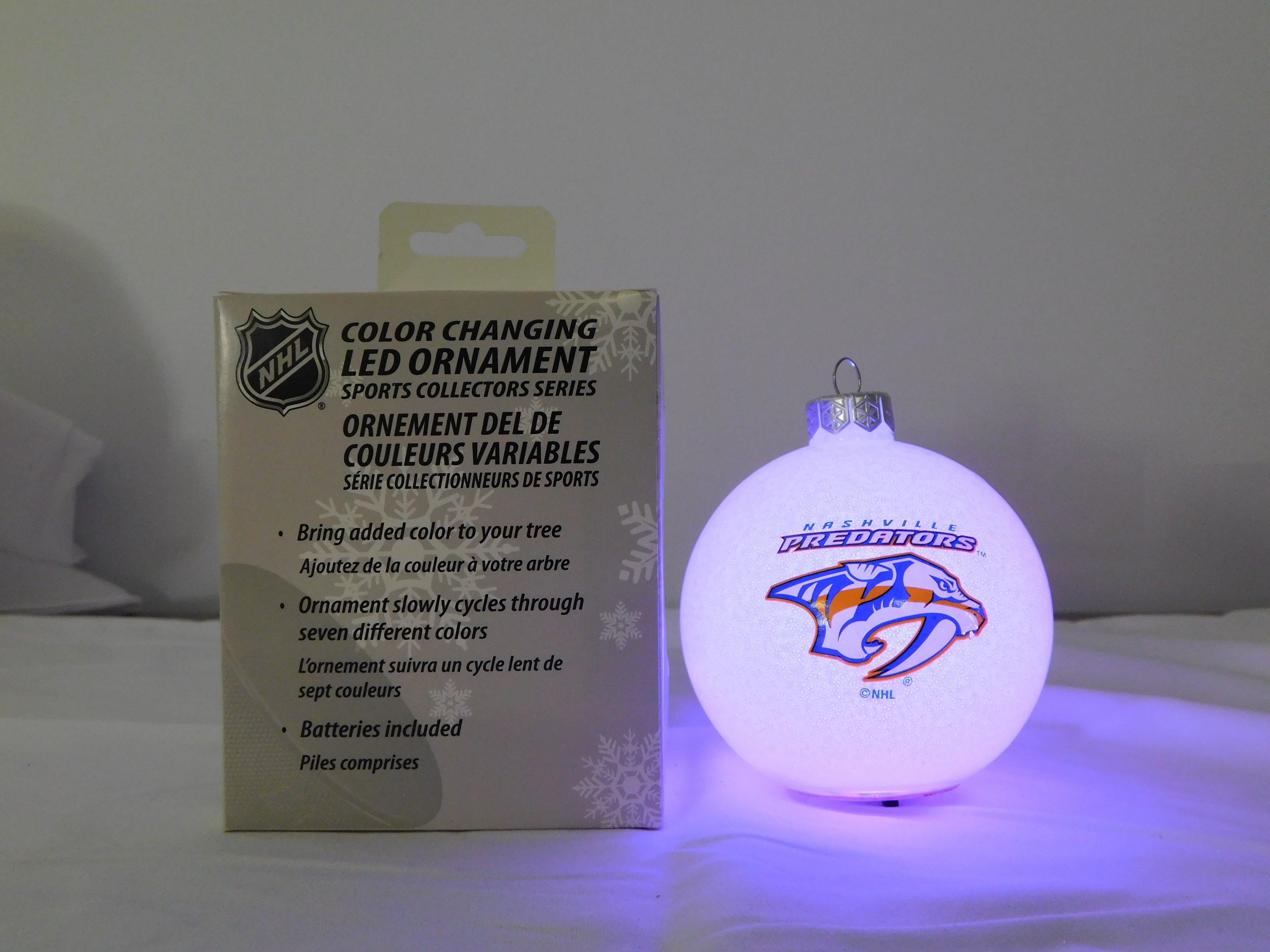 NHL Predators LED Ornament