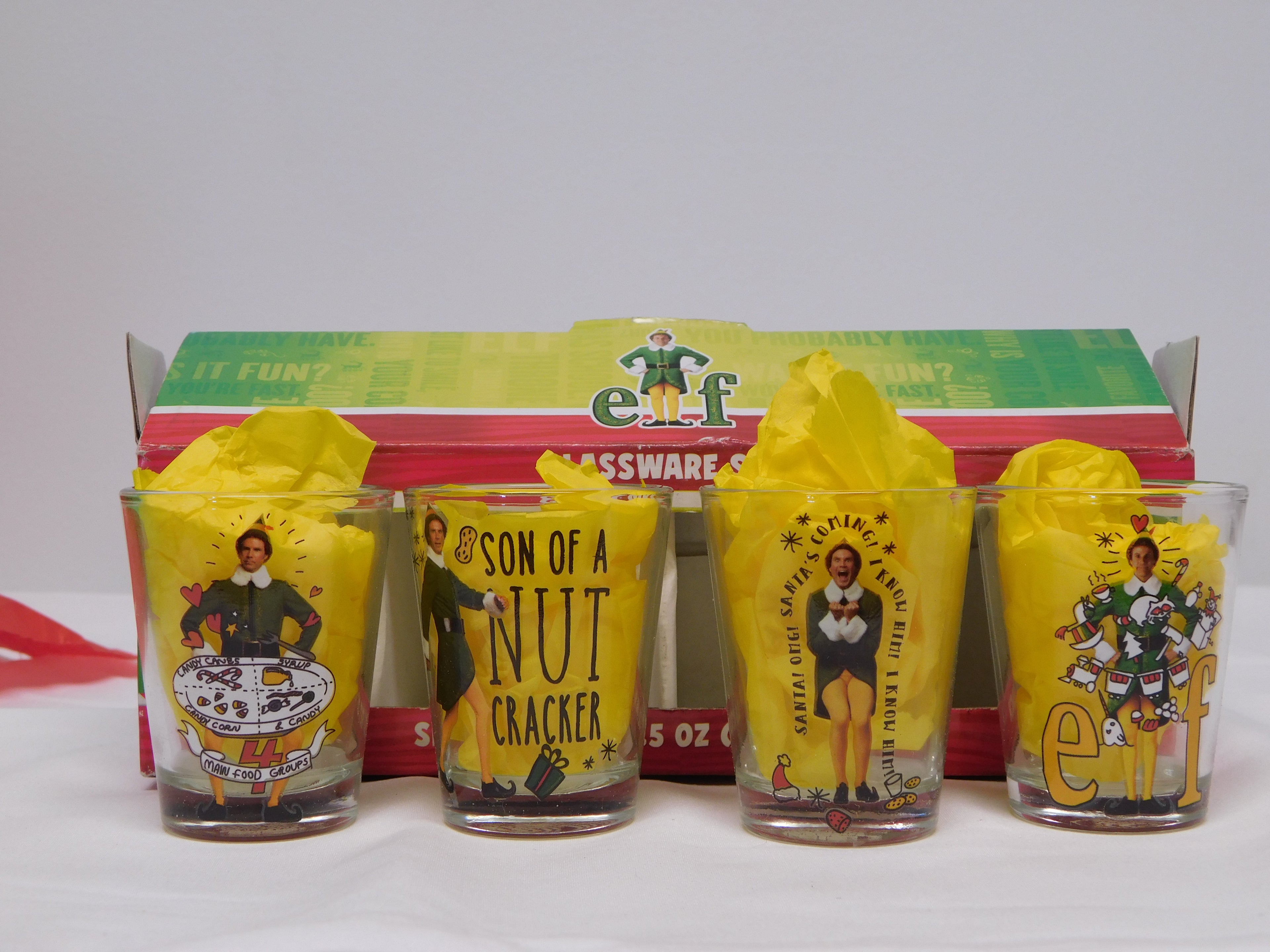 Elf the movie Set of 4 Shot Glasses