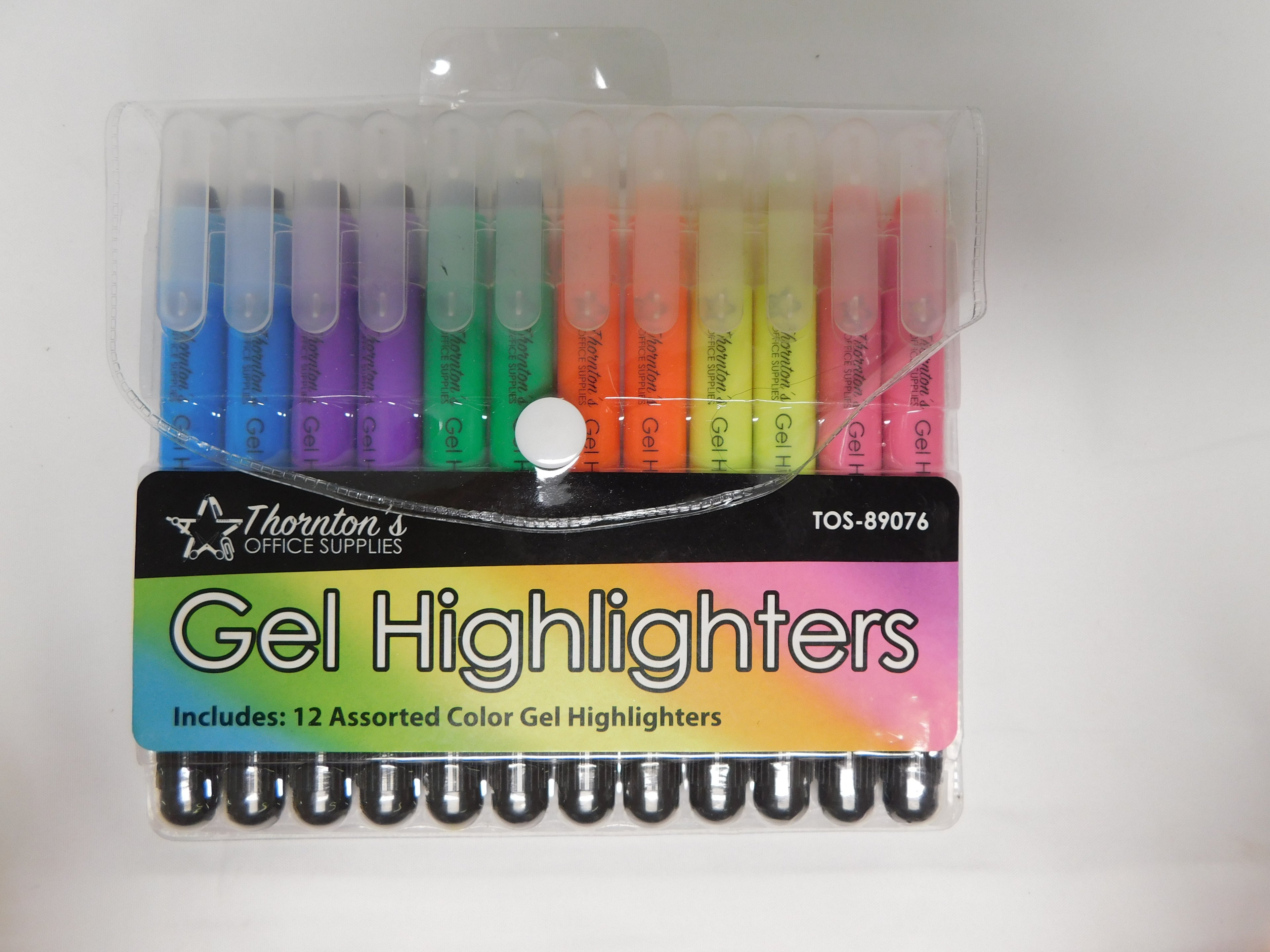 Thornton's Gel Highlighters 12 Assorted Colors