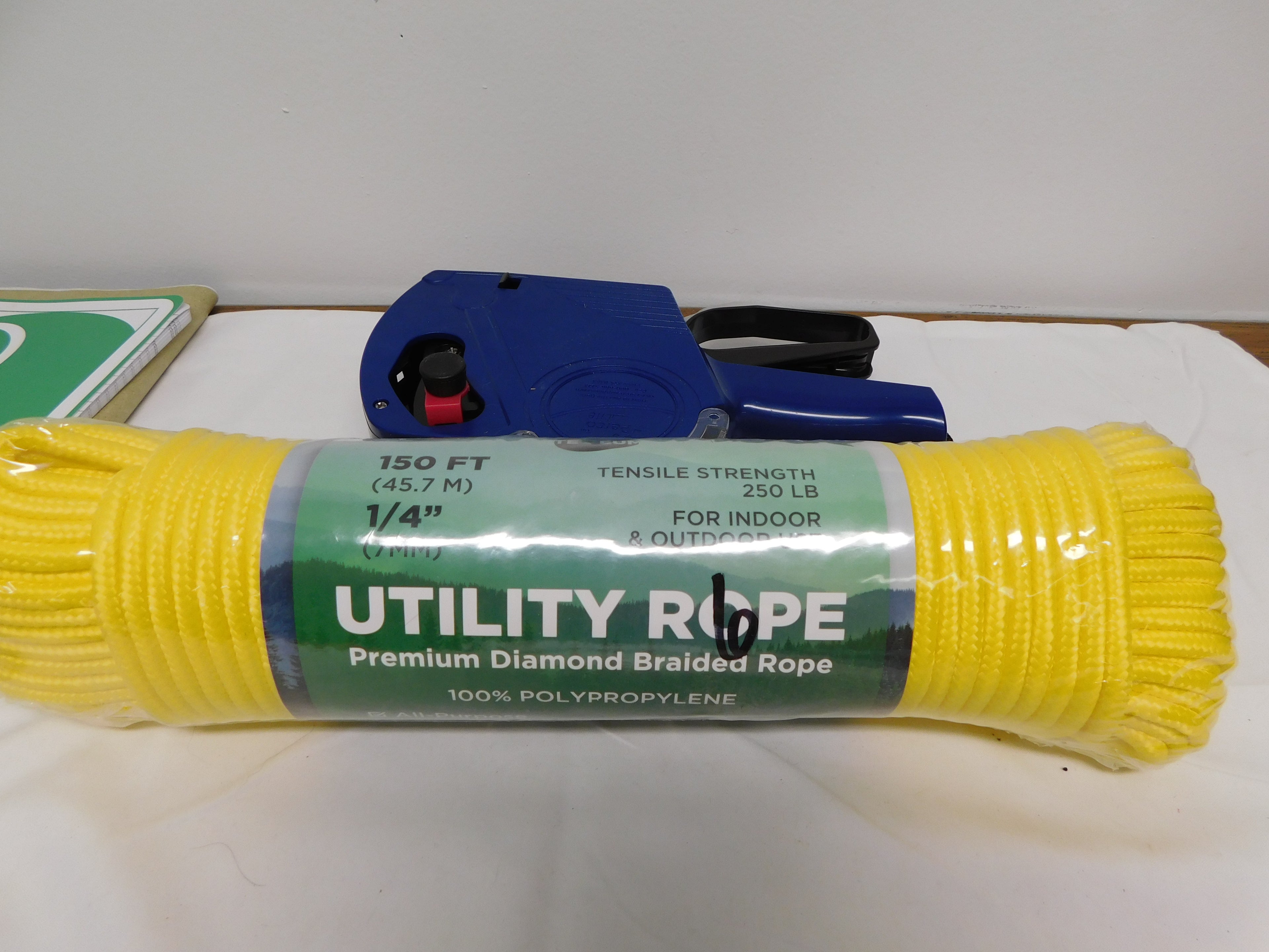 Utility Rope 150 Ft 1/4" Yellow