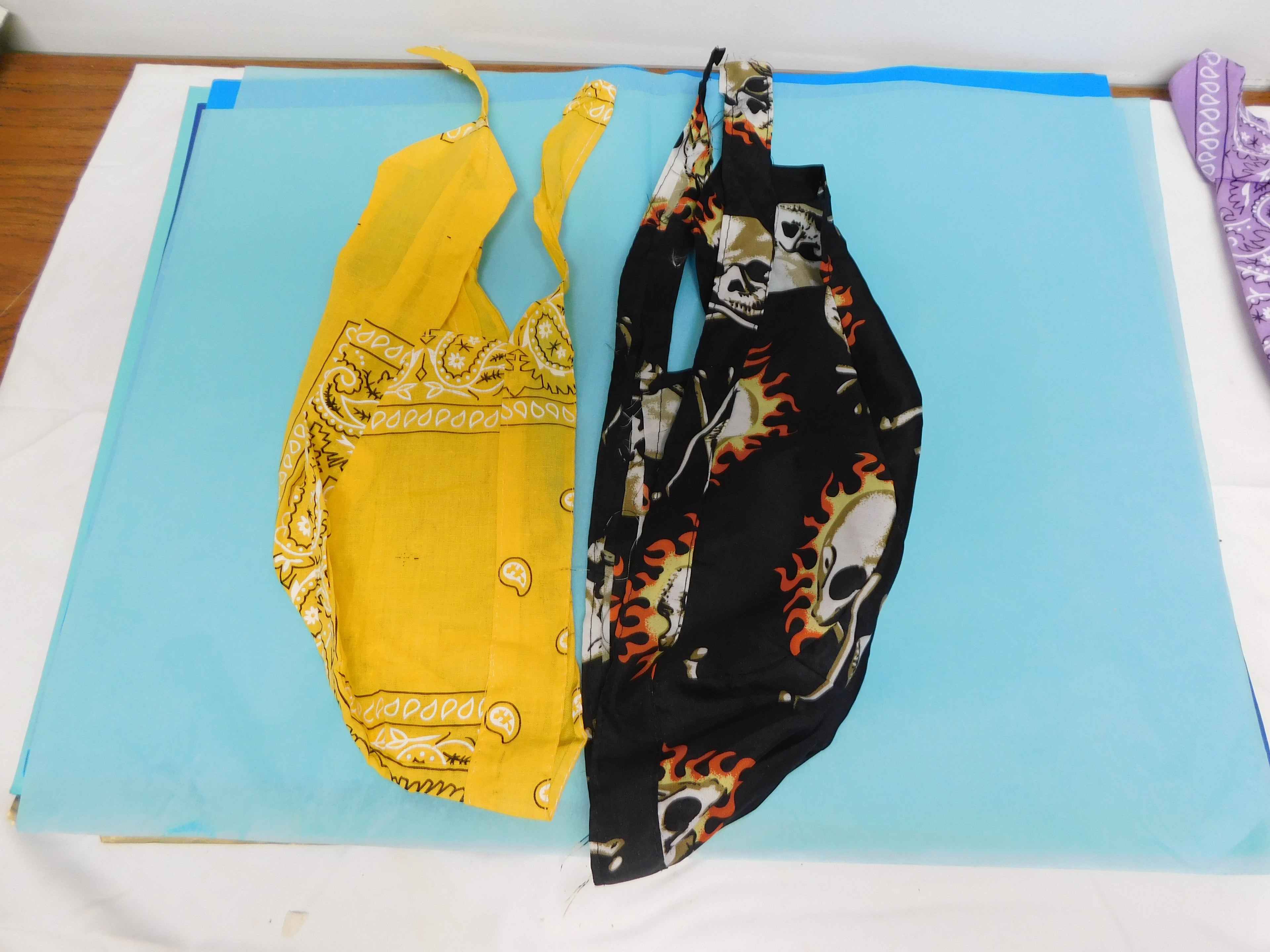 Durags Yellow and Flaming Skull