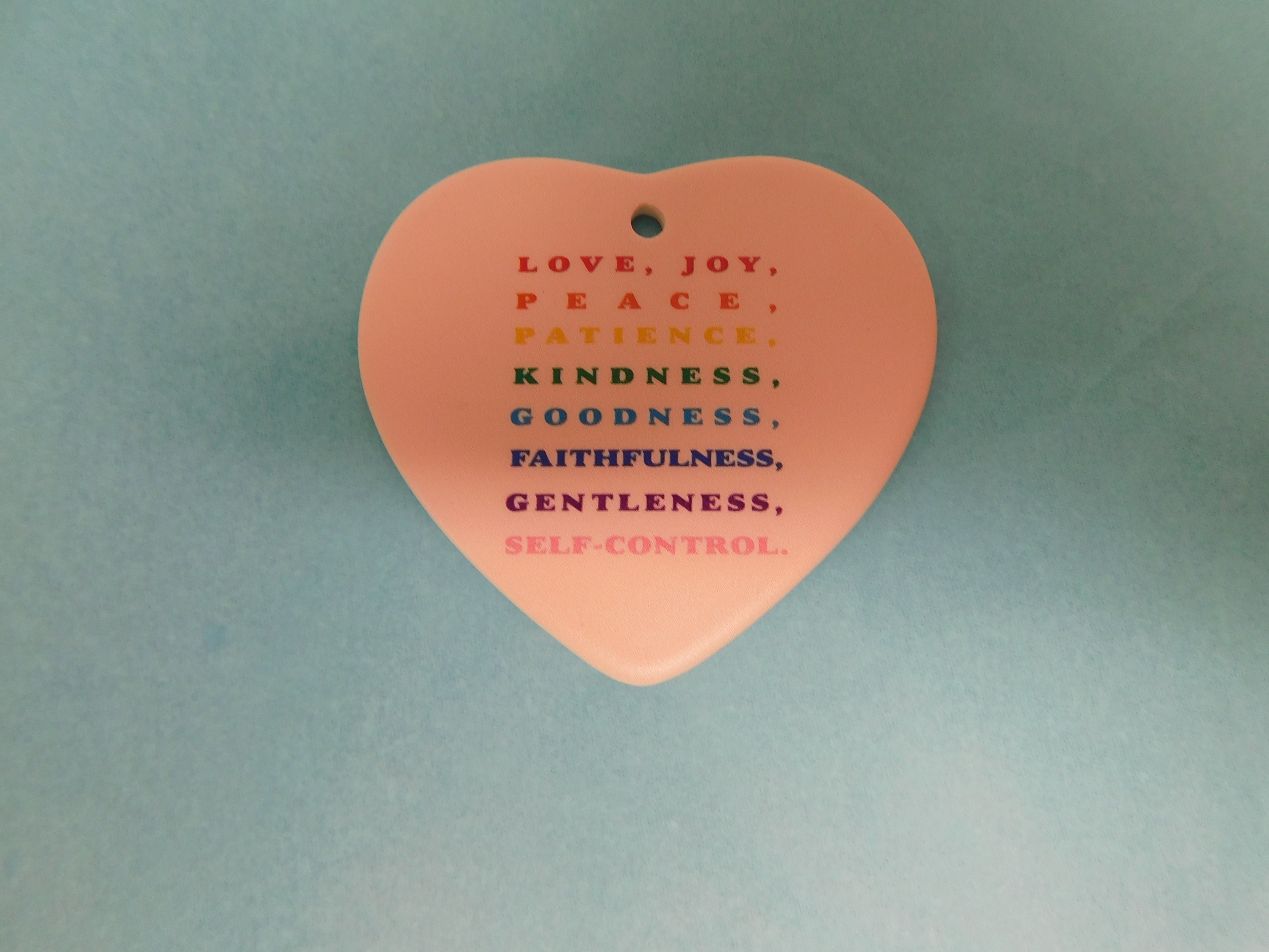 Ceramic Pink Heart Ornament
