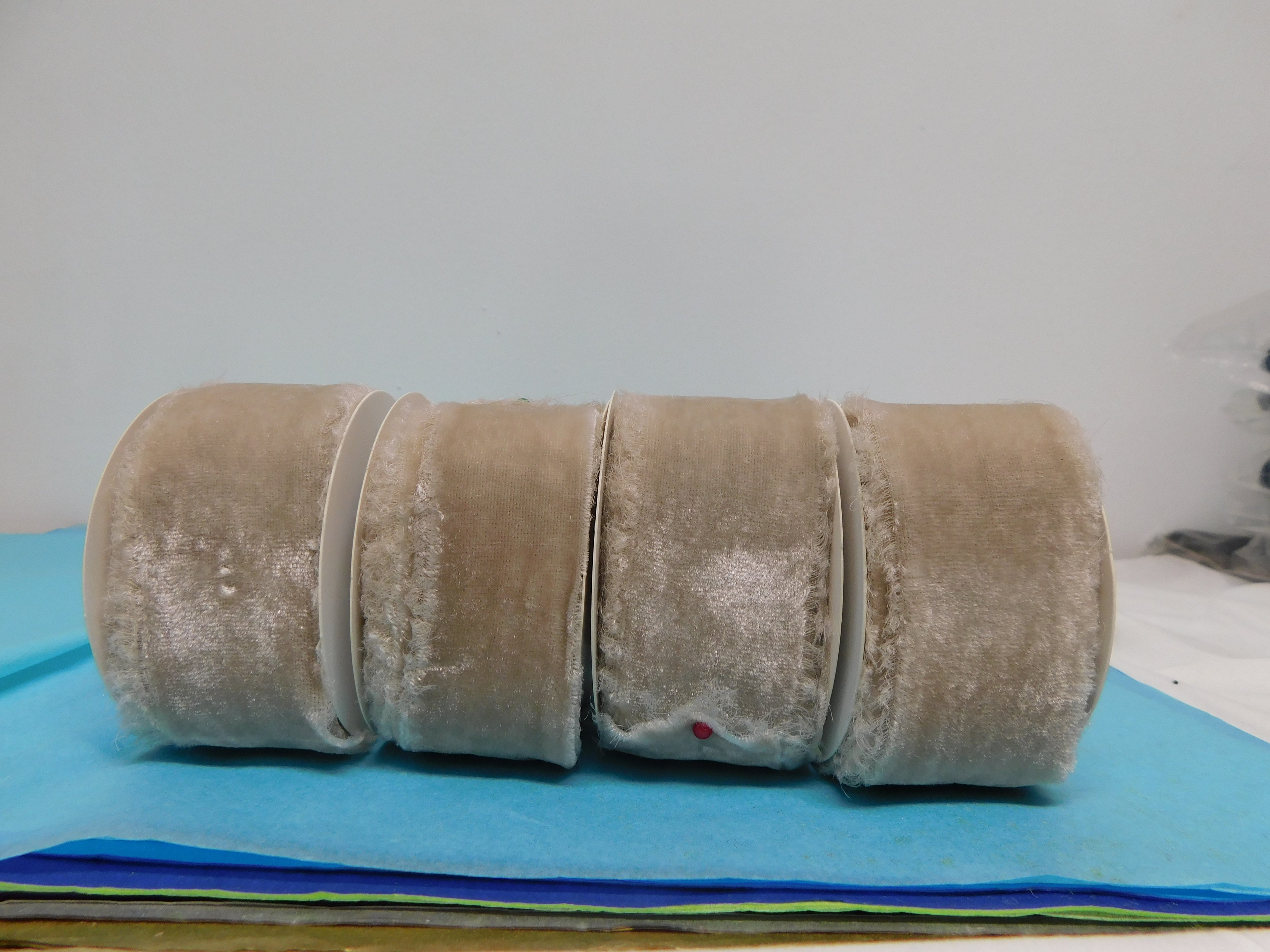 Cappuccino Silk Velvet Ribbon 4 Rolls 1.5 inchs