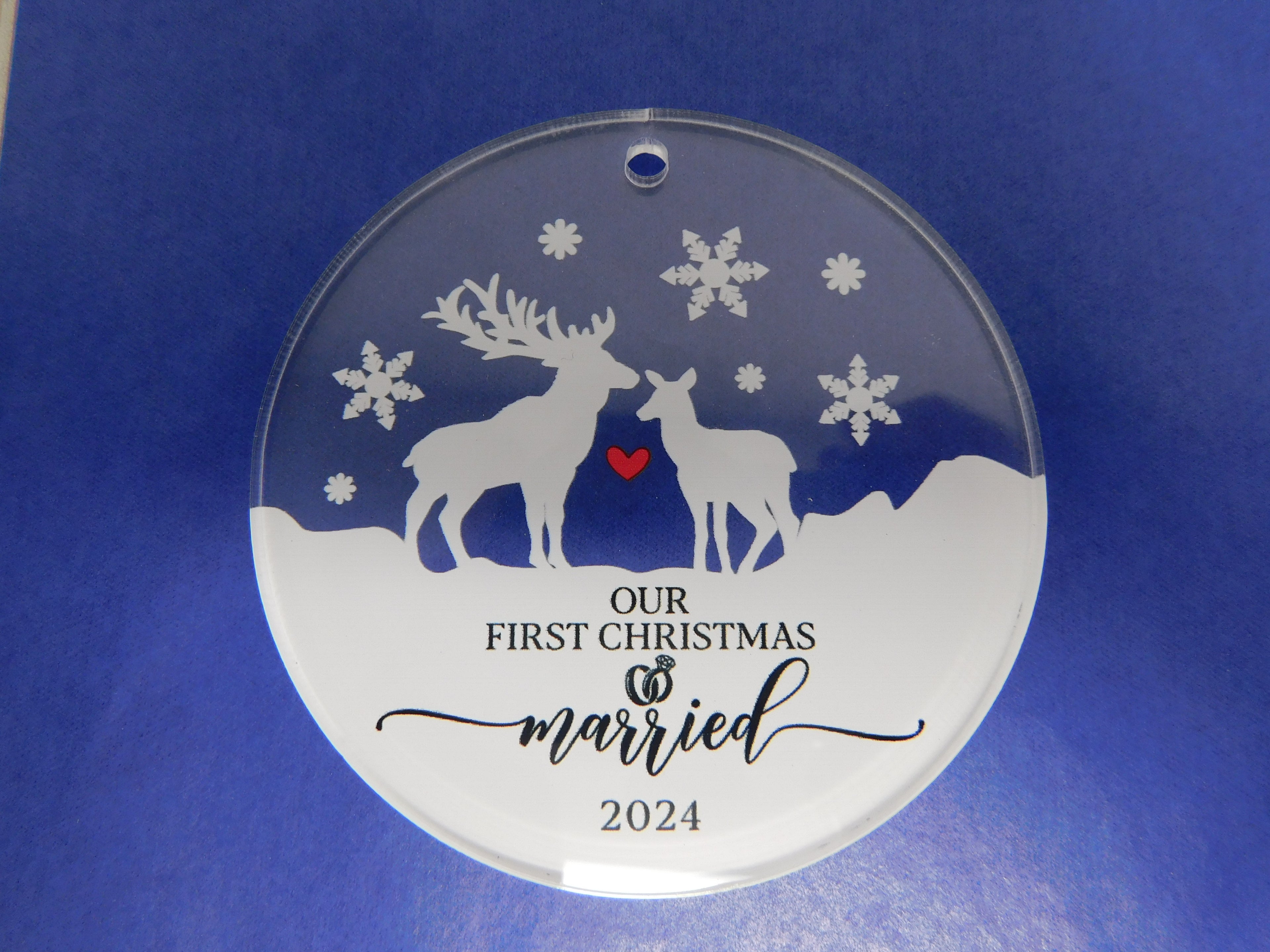 Our First Christmas Married 2024 Acrylic Ornament