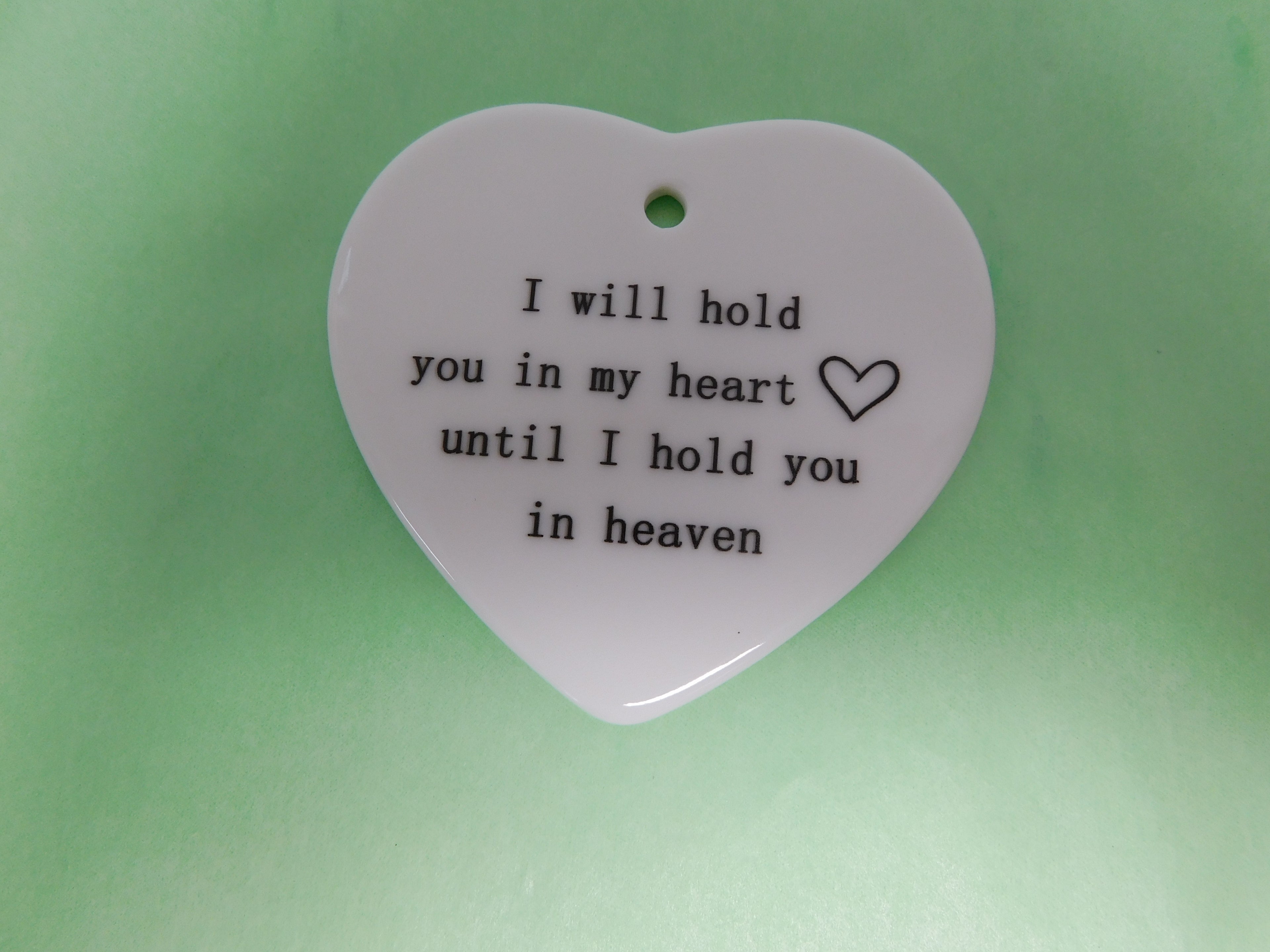 Ceramic Heart Ornament In Memory Of