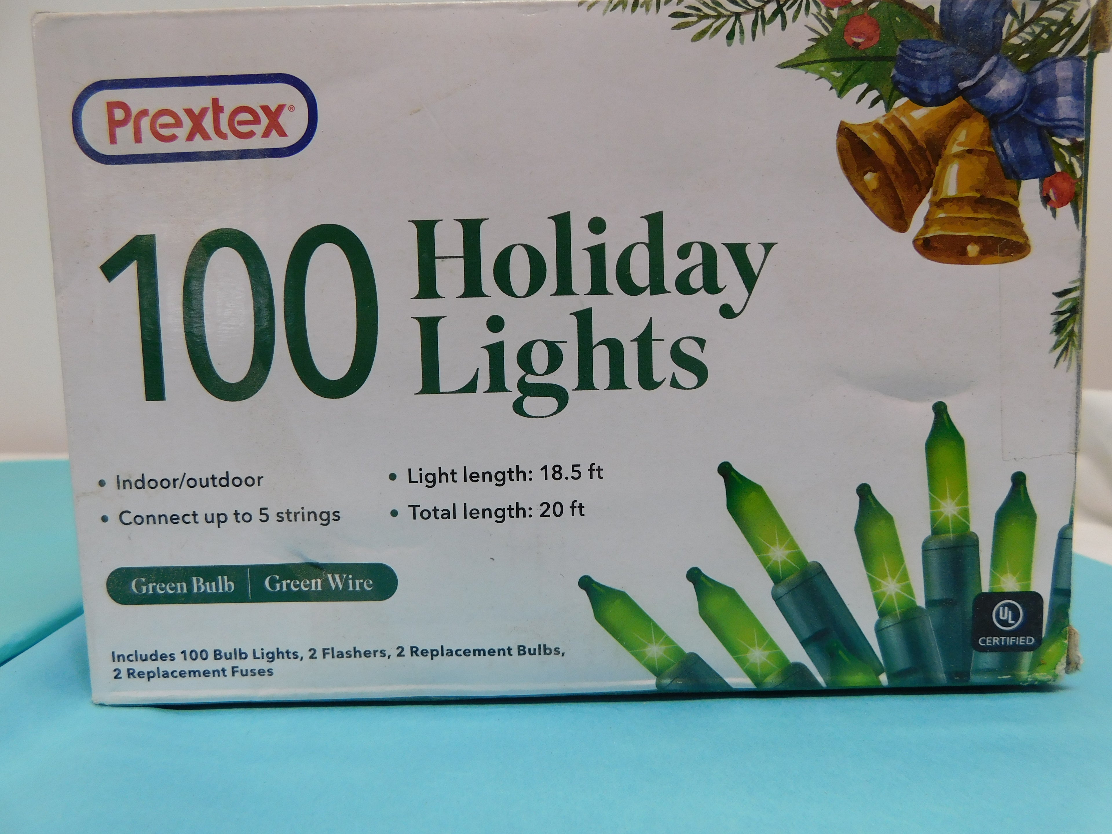 Prextex 100 Holiday Green Lights