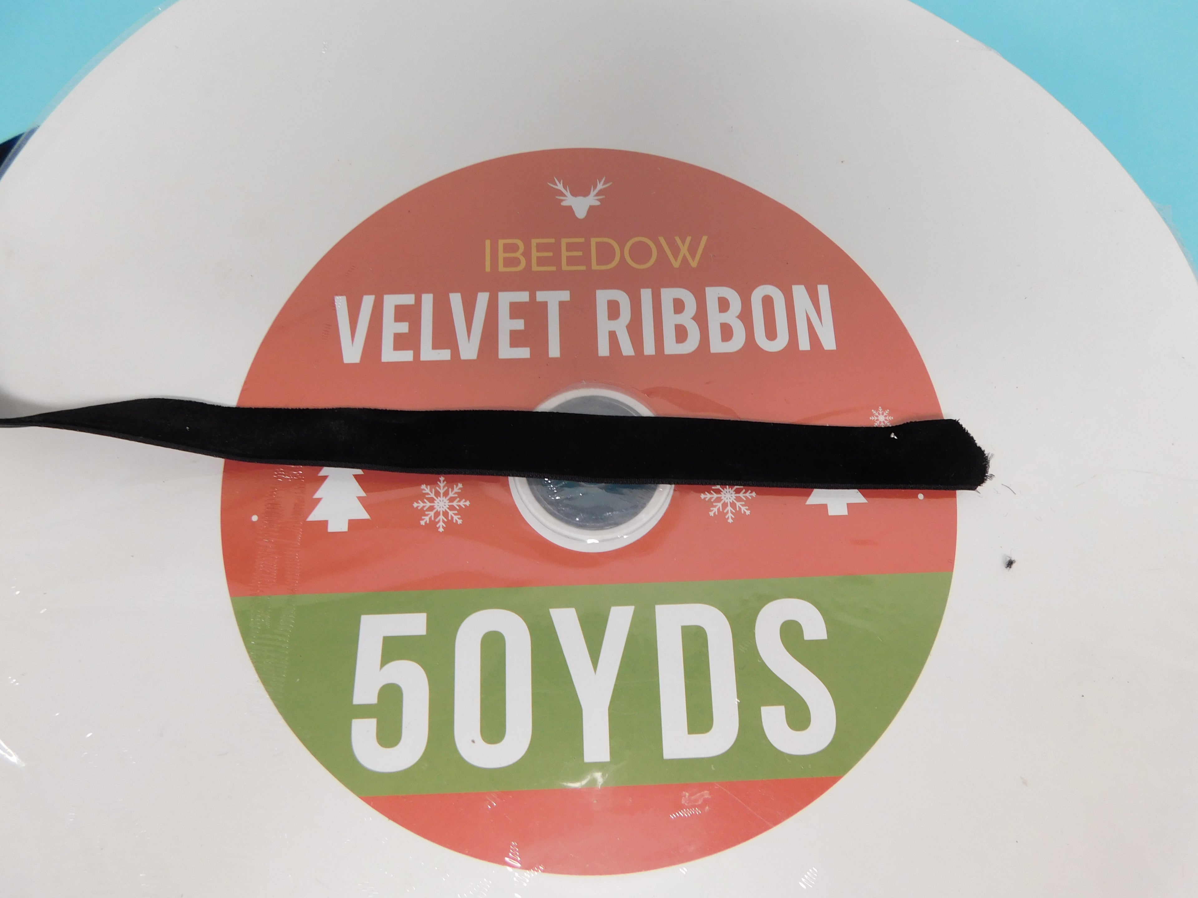 1/2" Black Velvet Ribbon