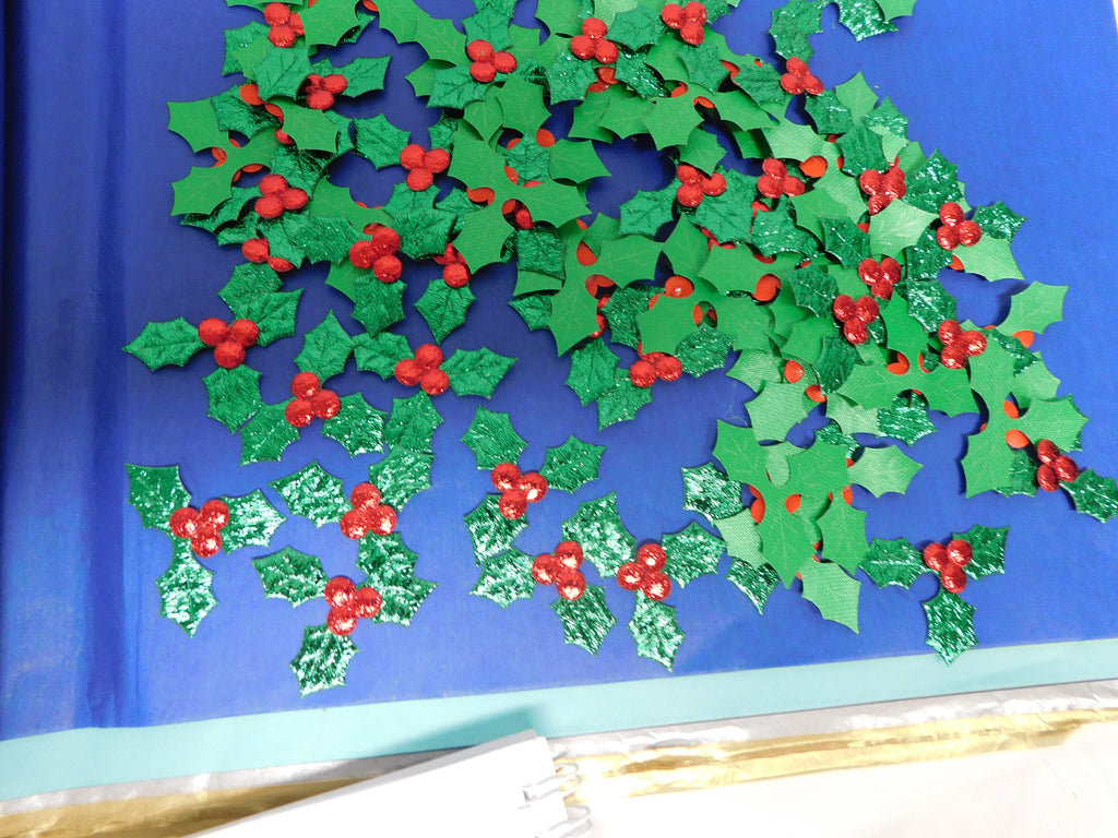 Holly Leaves and Resign snowflakes