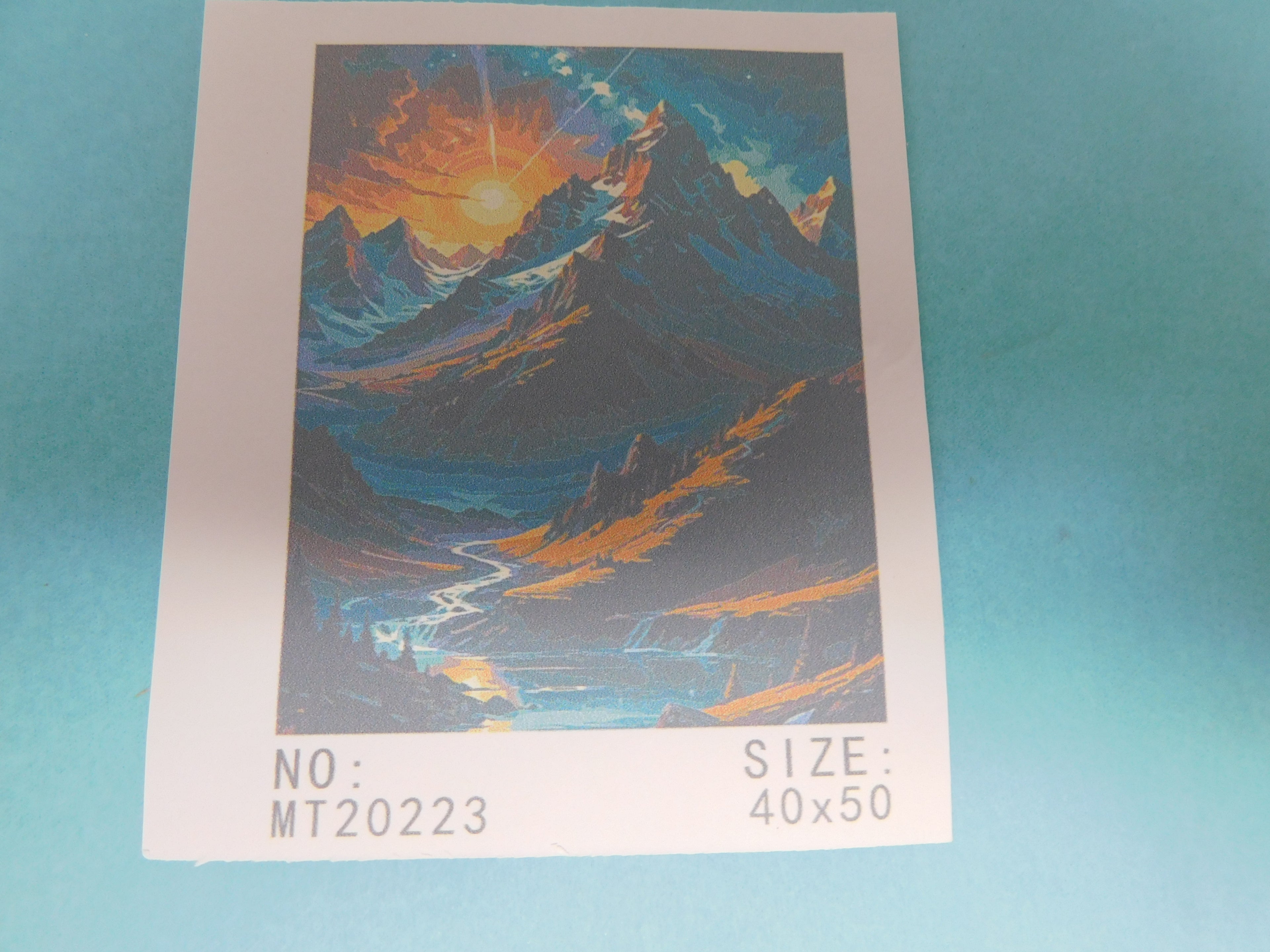 Acrylic Paint By Number Landscape