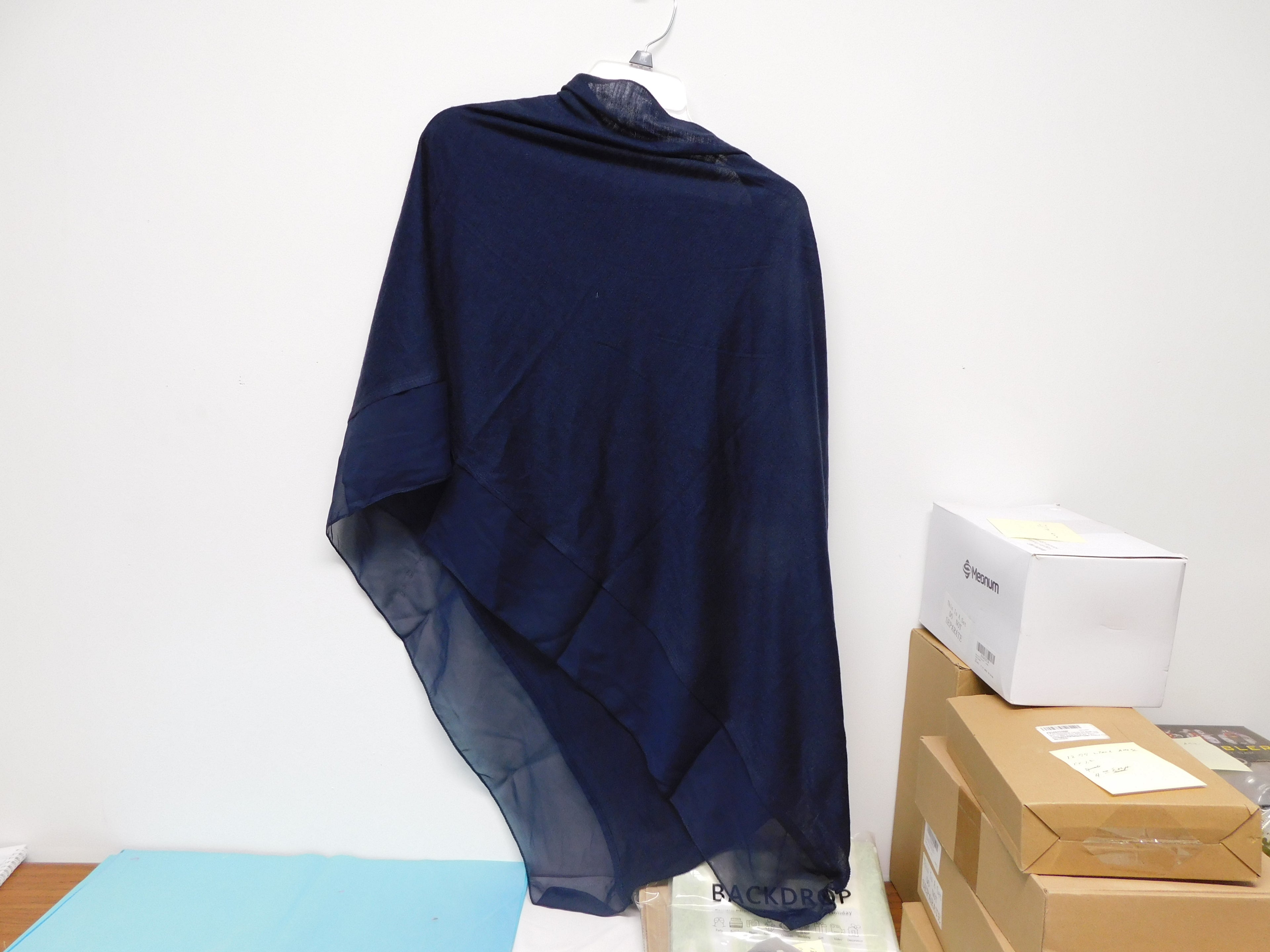 Navy Blue Sheer Poncho